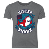 T-Shirts Premium Heather / YXS Shark Family trazo - Sister Youth Triblend T-Shirt