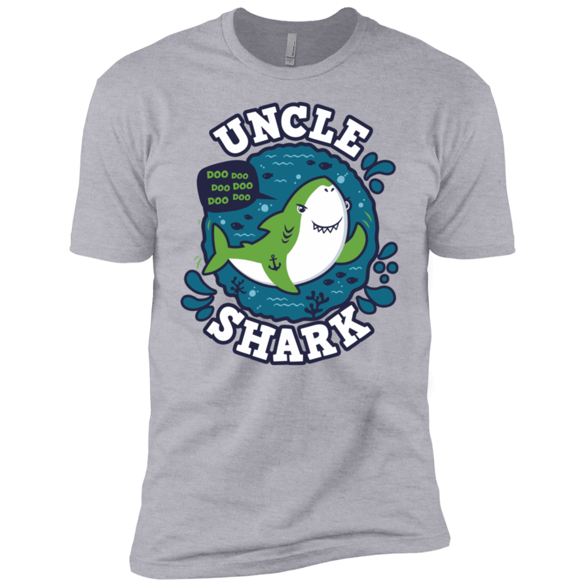 T-Shirts Heather Grey / YXS Shark Family trazo - Uncle Boys Premium T-Shirt