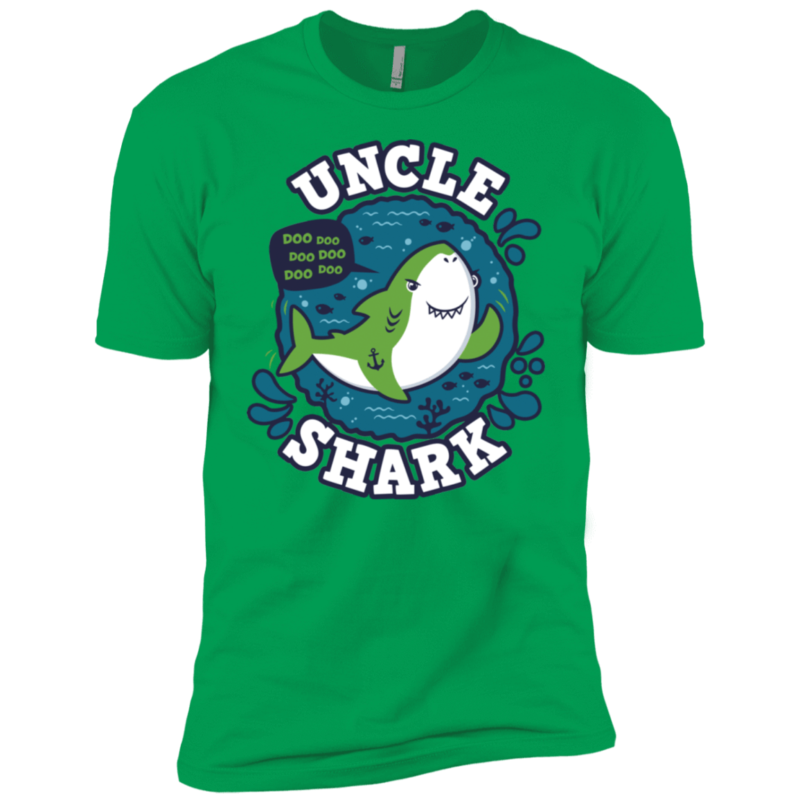 T-Shirts Kelly Green / YXS Shark Family trazo - Uncle Boys Premium T-Shirt