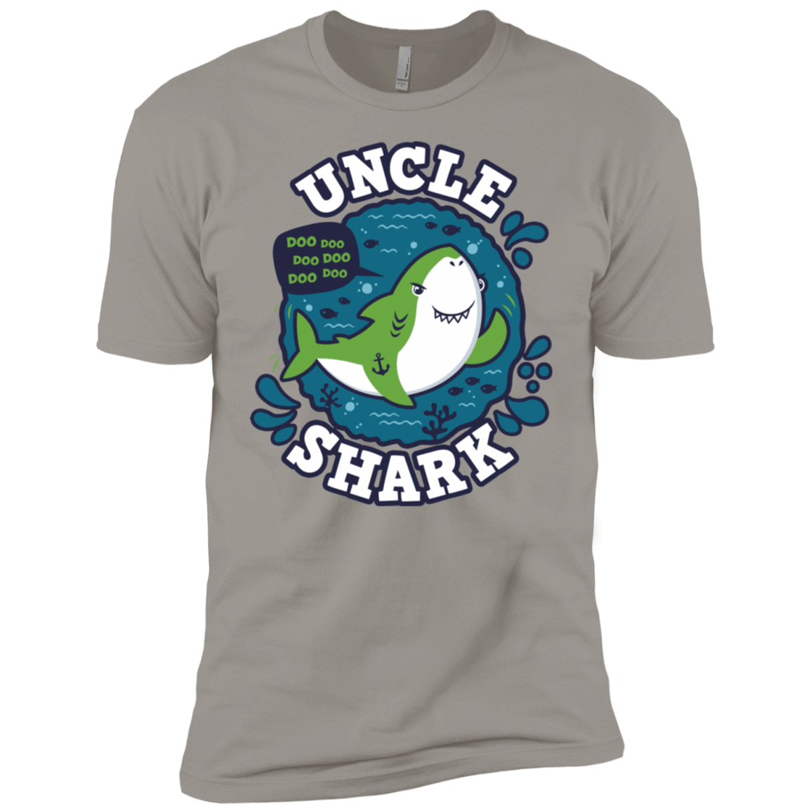 T-Shirts Light Grey / YXS Shark Family trazo - Uncle Boys Premium T-Shirt