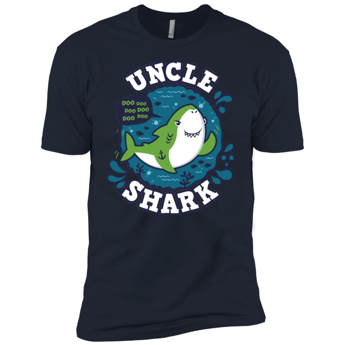 T-Shirts Midnight Navy / YXS Shark Family trazo - Uncle Boys Premium T-Shirt