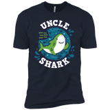 T-Shirts Midnight Navy / YXS Shark Family trazo - Uncle Boys Premium T-Shirt
