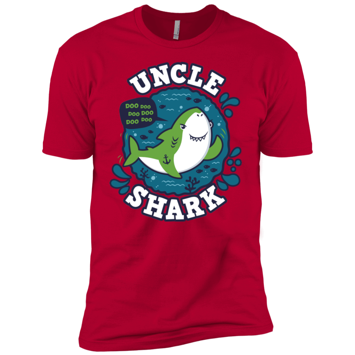 T-Shirts Red / YXS Shark Family trazo - Uncle Boys Premium T-Shirt