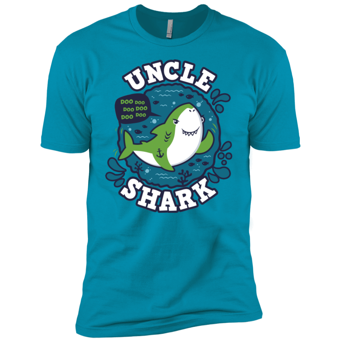 T-Shirts Turquoise / YXS Shark Family trazo - Uncle Boys Premium T-Shirt