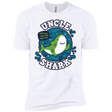 T-Shirts White / YXS Shark Family trazo - Uncle Boys Premium T-Shirt