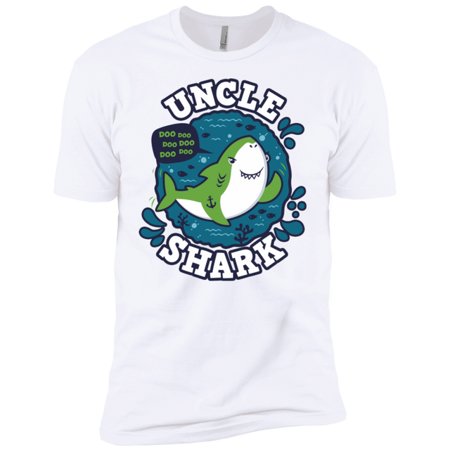 T-Shirts White / YXS Shark Family trazo - Uncle Boys Premium T-Shirt