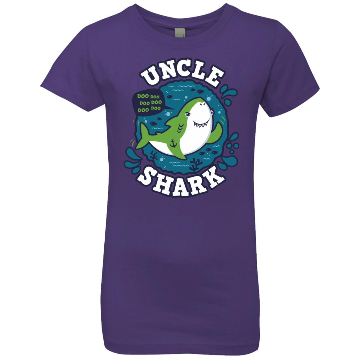 T-Shirts Purple Rush / YXS Shark Family trazo - Uncle Girls Premium T-Shirt
