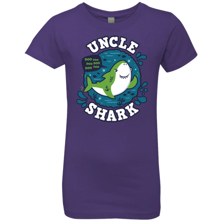 T-Shirts Purple Rush / YXS Shark Family trazo - Uncle Girls Premium T-Shirt