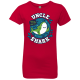 T-Shirts Red / YXS Shark Family trazo - Uncle Girls Premium T-Shirt