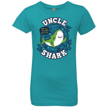 T-Shirts Tahiti Blue / YXS Shark Family trazo - Uncle Girls Premium T-Shirt