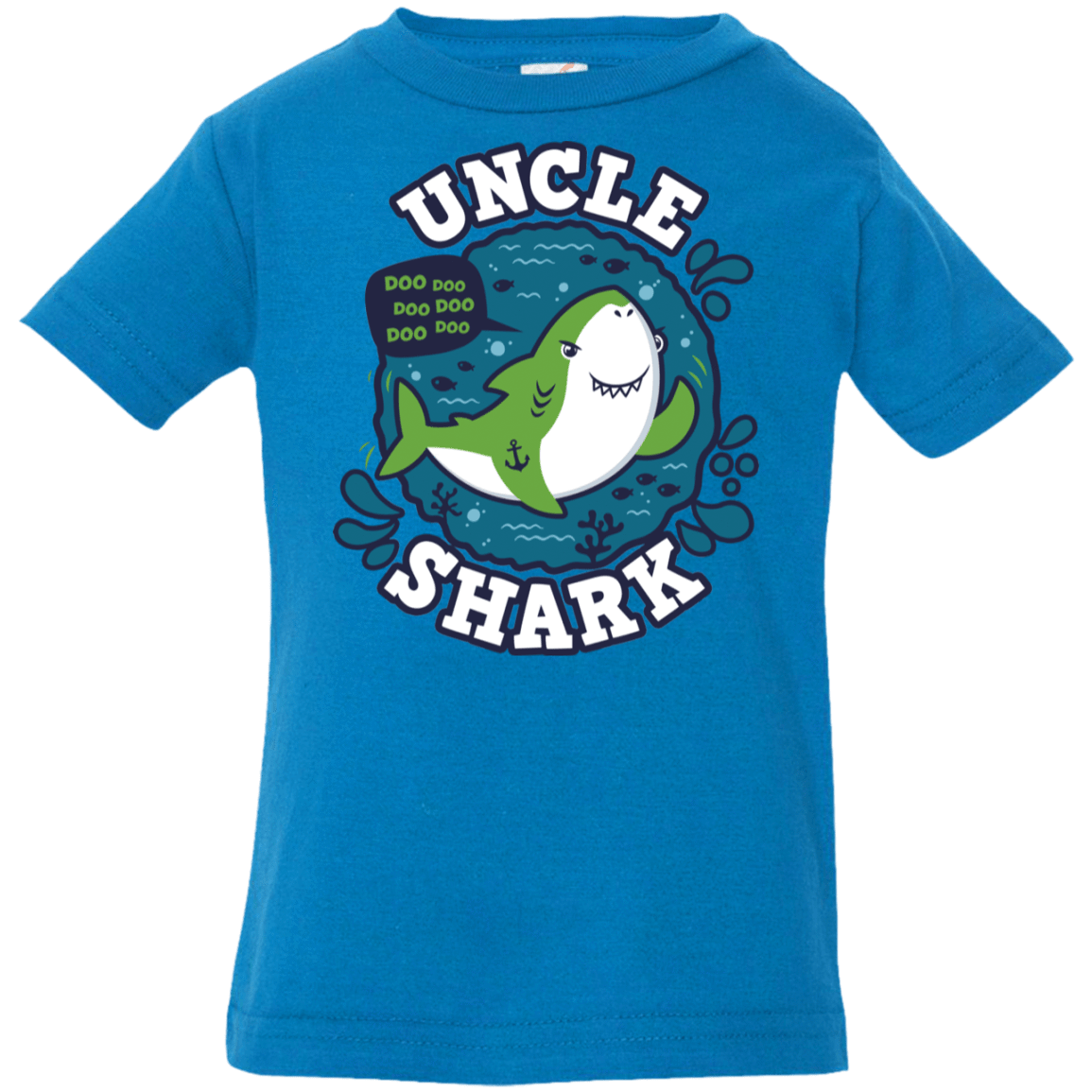 T-Shirts Cobalt / 6 Months Shark Family trazo - Uncle Infant Premium T-Shirt
