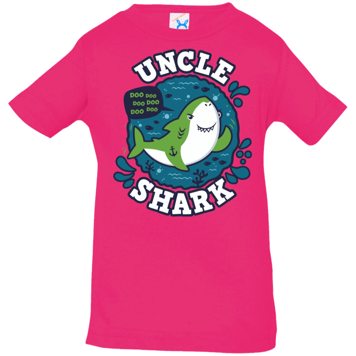 T-Shirts Hot Pink / 6 Months Shark Family trazo - Uncle Infant Premium T-Shirt