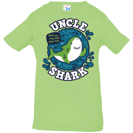 T-Shirts Key Lime / 6 Months Shark Family trazo - Uncle Infant Premium T-Shirt