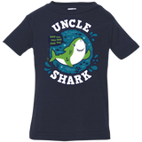 T-Shirts Navy / 6 Months Shark Family trazo - Uncle Infant Premium T-Shirt