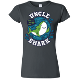 T-Shirts Charcoal / S Shark Family trazo - Uncle Junior Slimmer-Fit T-Shirt