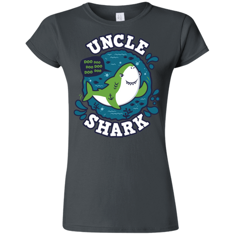 T-Shirts Charcoal / S Shark Family trazo - Uncle Junior Slimmer-Fit T-Shirt