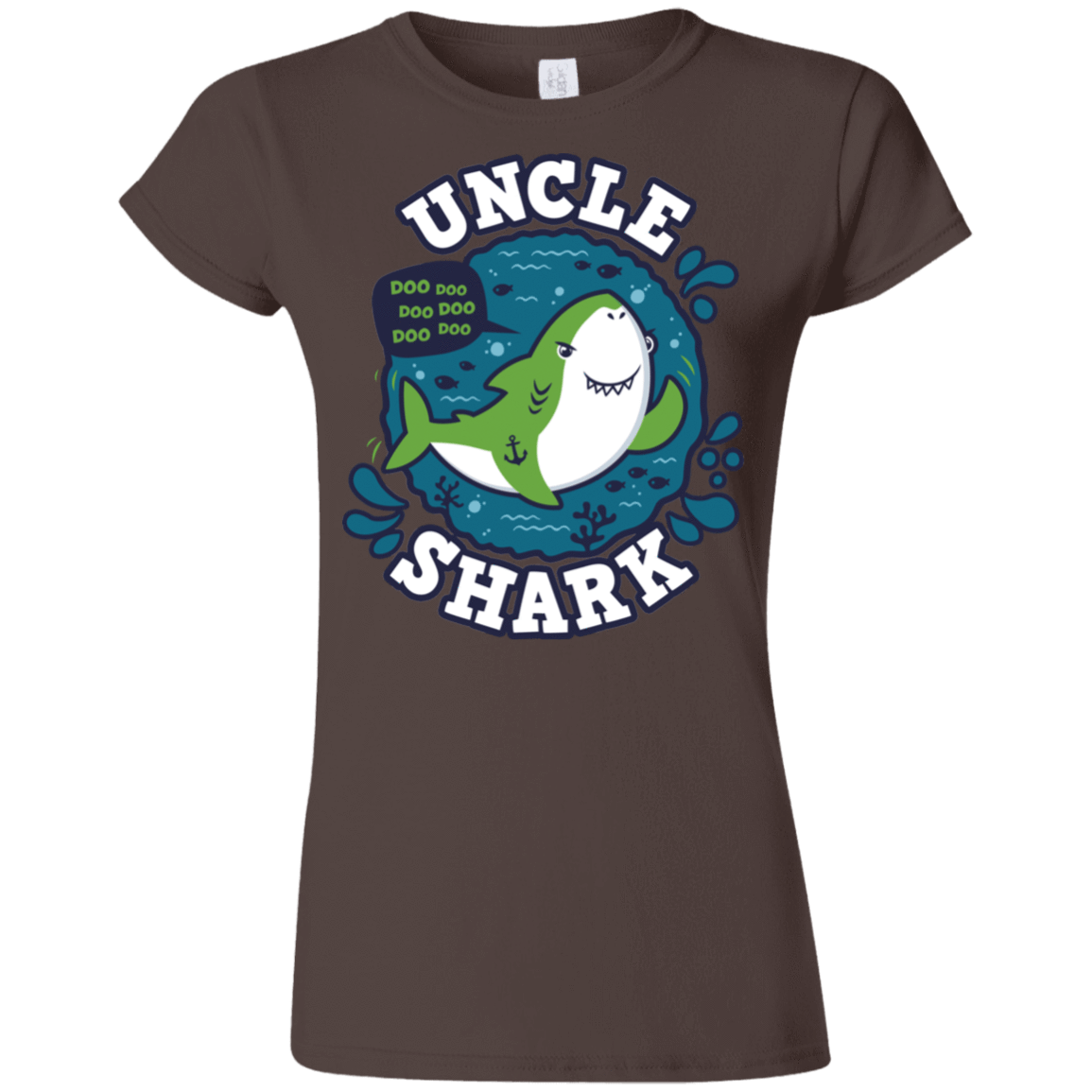 T-Shirts Dark Chocolate / S Shark Family trazo - Uncle Junior Slimmer-Fit T-Shirt