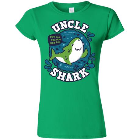 T-Shirts Irish Green / S Shark Family trazo - Uncle Junior Slimmer-Fit T-Shirt