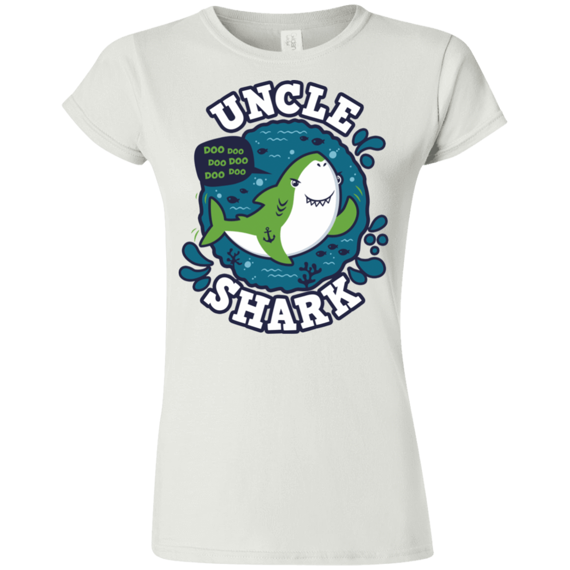 T-Shirts White / S Shark Family trazo - Uncle Junior Slimmer-Fit T-Shirt