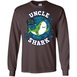 T-Shirts Dark Chocolate / S Shark Family trazo - Uncle Men's Long Sleeve T-Shirt