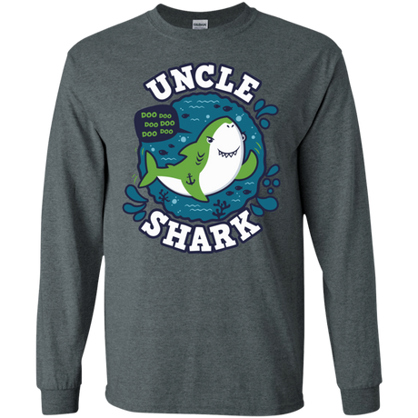 T-Shirts Dark Heather / S Shark Family trazo - Uncle Men's Long Sleeve T-Shirt