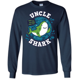 T-Shirts Navy / S Shark Family trazo - Uncle Men's Long Sleeve T-Shirt