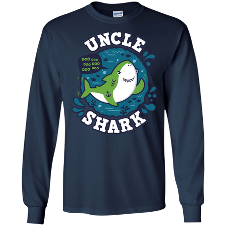 T-Shirts Navy / S Shark Family trazo - Uncle Men's Long Sleeve T-Shirt