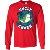 T-Shirts Red / S Shark Family trazo - Uncle Men's Long Sleeve T-Shirt