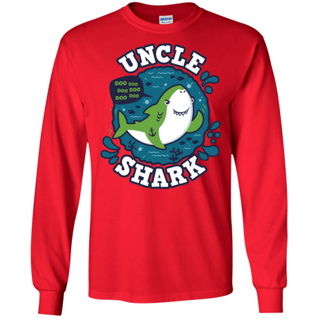 T-Shirts Red / S Shark Family trazo - Uncle Men's Long Sleeve T-Shirt