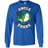 T-Shirts Royal / S Shark Family trazo - Uncle Men's Long Sleeve T-Shirt
