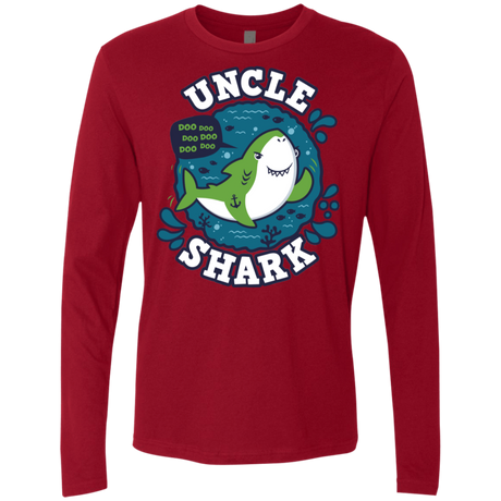 T-Shirts Cardinal / S Shark Family trazo - Uncle Men's Premium Long Sleeve