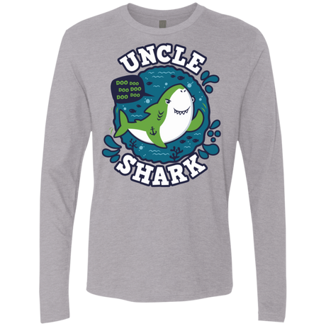 T-Shirts Heather Grey / S Shark Family trazo - Uncle Men's Premium Long Sleeve
