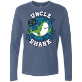 T-Shirts Indigo / S Shark Family trazo - Uncle Men's Premium Long Sleeve