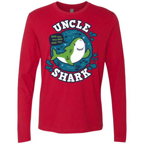 T-Shirts Red / S Shark Family trazo - Uncle Men's Premium Long Sleeve
