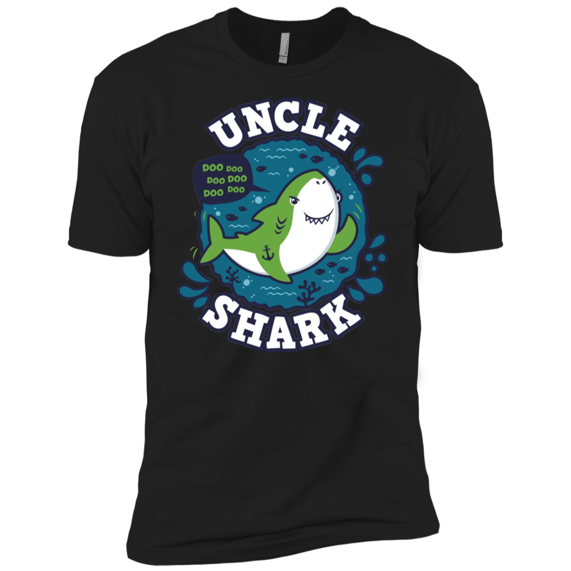 T-Shirts Black / X-Small Shark Family trazo - Uncle Men's Premium T-Shirt