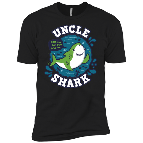 T-Shirts Black / X-Small Shark Family trazo - Uncle Men's Premium T-Shirt