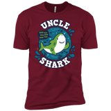 T-Shirts Cardinal / X-Small Shark Family trazo - Uncle Men's Premium T-Shirt