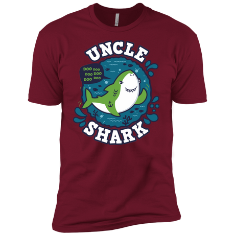 T-Shirts Cardinal / X-Small Shark Family trazo - Uncle Men's Premium T-Shirt