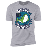 T-Shirts Heather Grey / X-Small Shark Family trazo - Uncle Men's Premium T-Shirt