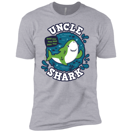 T-Shirts Heather Grey / X-Small Shark Family trazo - Uncle Men's Premium T-Shirt