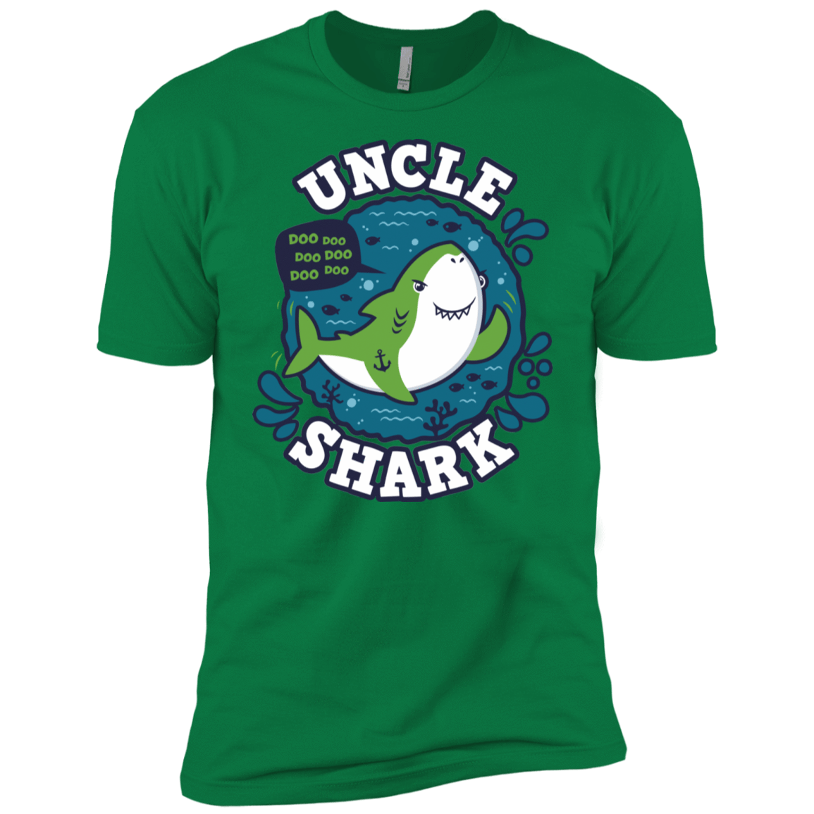 T-Shirts Kelly Green / X-Small Shark Family trazo - Uncle Men's Premium T-Shirt