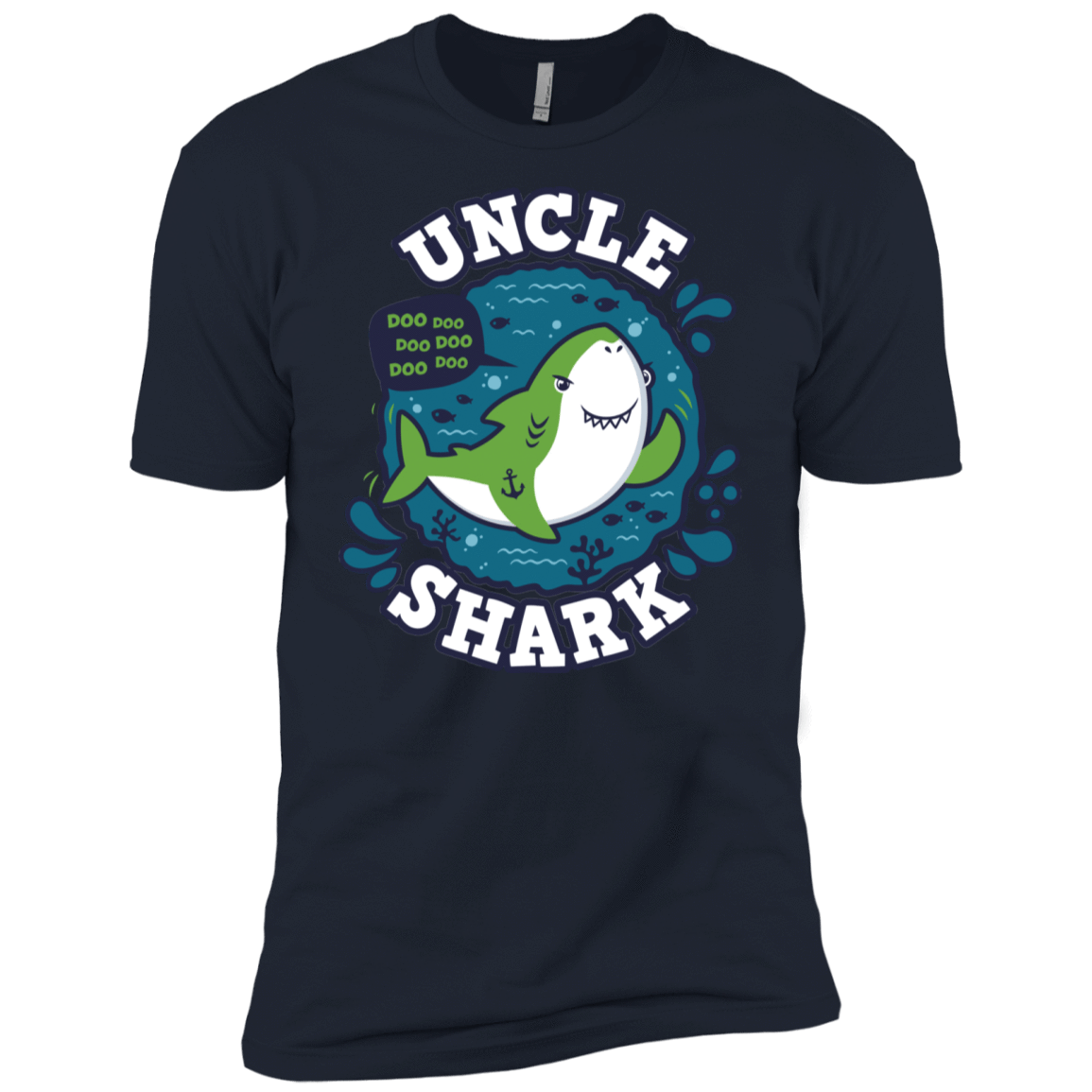 T-Shirts Midnight Navy / X-Small Shark Family trazo - Uncle Men's Premium T-Shirt