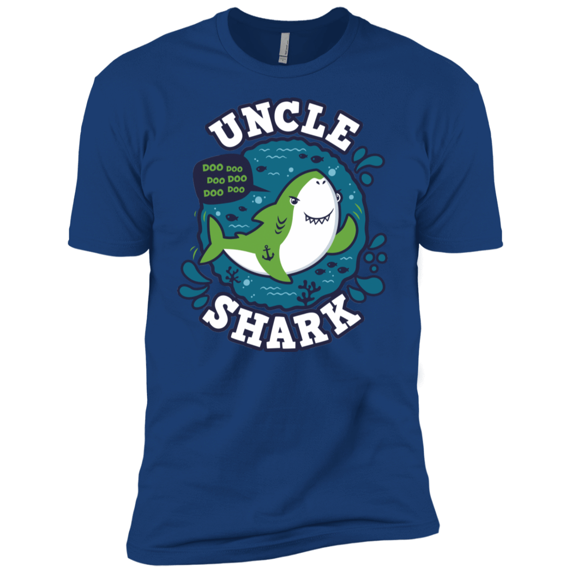 T-Shirts Royal / X-Small Shark Family trazo - Uncle Men's Premium T-Shirt