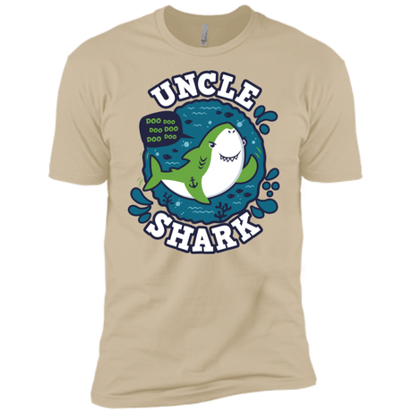 T-Shirts Sand / X-Small Shark Family trazo - Uncle Men's Premium T-Shirt