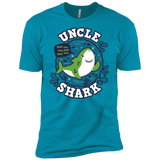 T-Shirts Turquoise / X-Small Shark Family trazo - Uncle Men's Premium T-Shirt