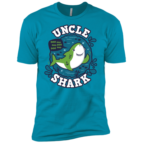 T-Shirts Turquoise / X-Small Shark Family trazo - Uncle Men's Premium T-Shirt
