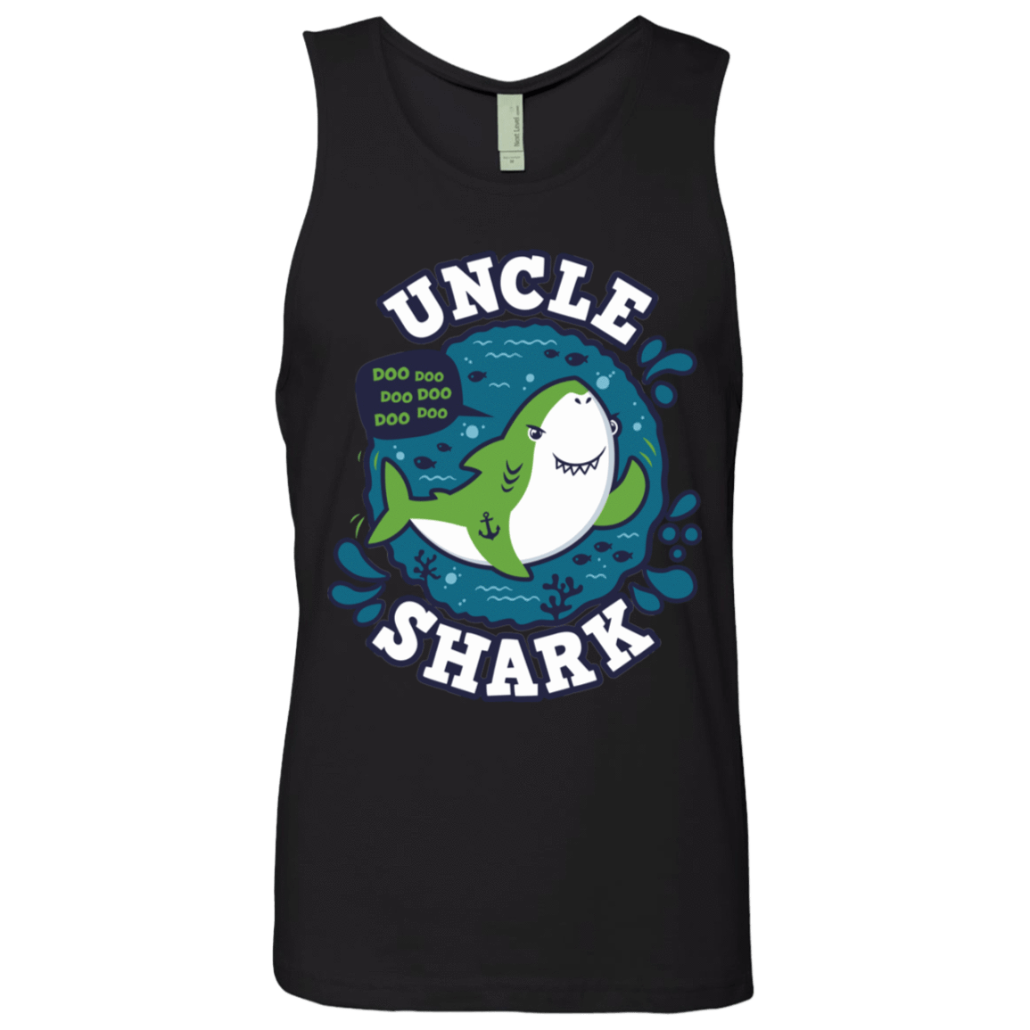 T-Shirts Black / S Shark Family trazo - Uncle Men's Premium Tank Top