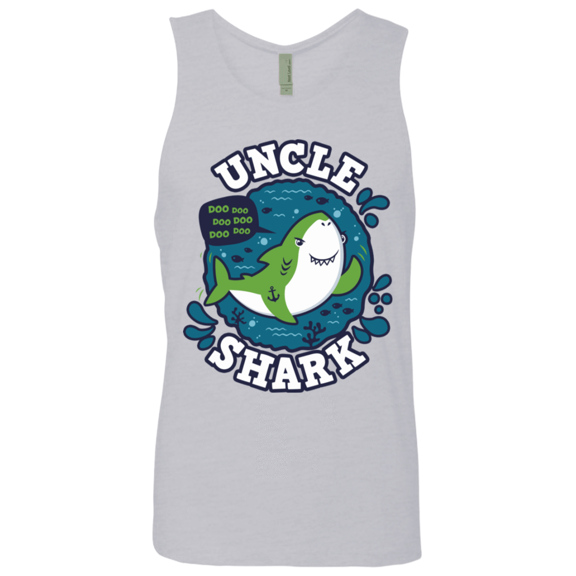 T-Shirts Heather Grey / S Shark Family trazo - Uncle Men's Premium Tank Top