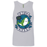 T-Shirts Heather Grey / S Shark Family trazo - Uncle Men's Premium Tank Top