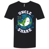 T-Shirts Black / X-Small Shark Family trazo - Uncle Men's Premium V-Neck